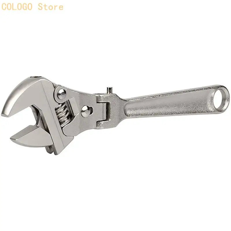 Adjustable Ratchet Wrench 180 Rotating Head Repair Conditioning B D0LD Qme 10 inch CN