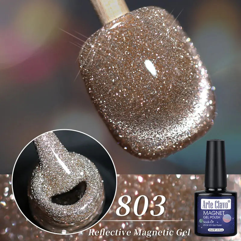 Arte Clavo Auroras Cat Eye Magnetic Gel Unicorn Shining Transparent