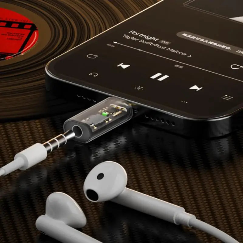 Earphone AUX Adapter C Audio Phone 15 Galaxy S24 S23 Ultra USB Qme