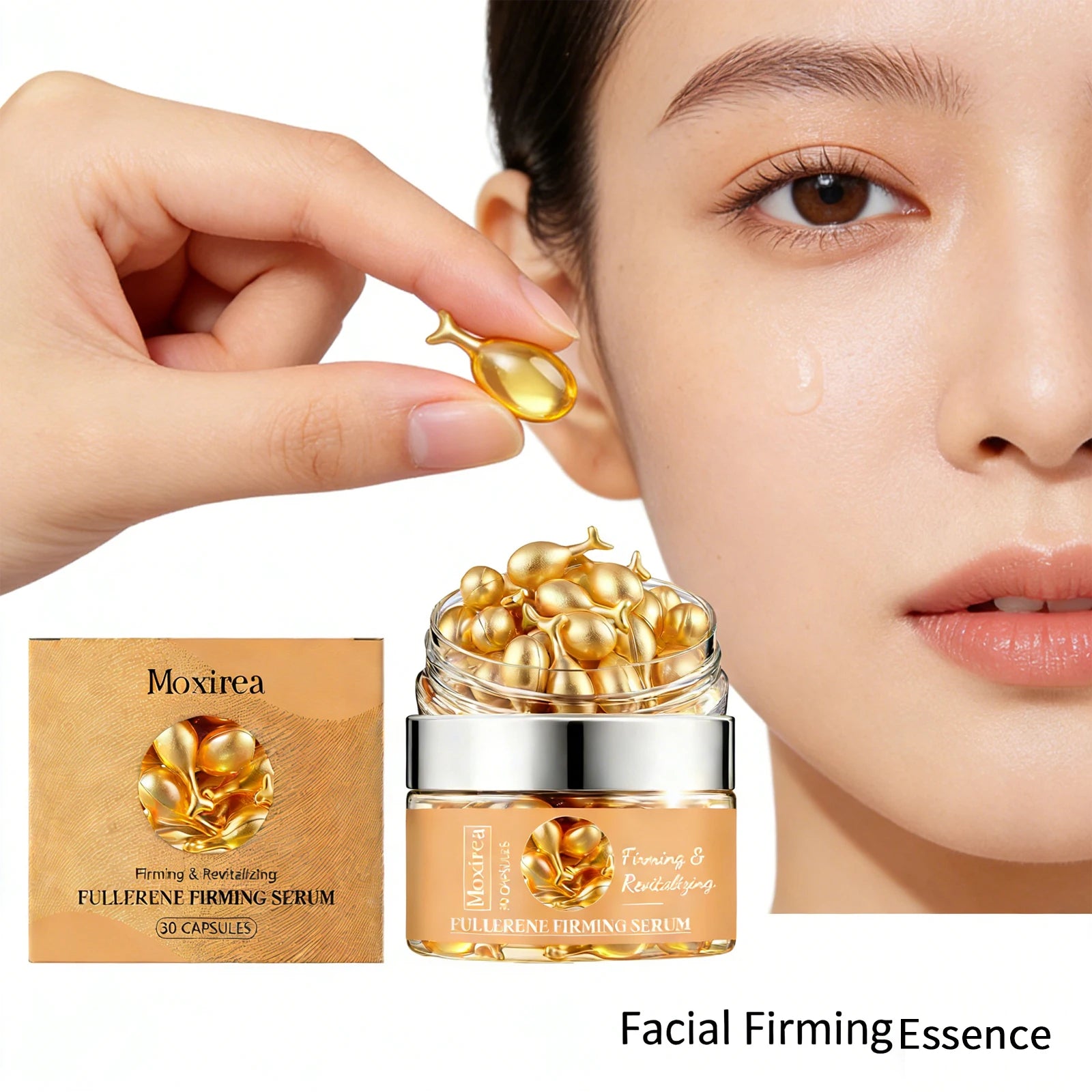 Moisturizing Firming Facial Essence Capsules Improve Rough Dullness Lighten Fine Lines Lift Outline Increase Collagen Face Serum Qme