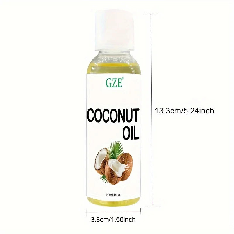 GZE Fractionated Coconut Oil - Relaxing Massage Oil, Liquid Carrier Oil for Diluting Essential Oils - Skin,Moisturizer Softener Qme GZE079
