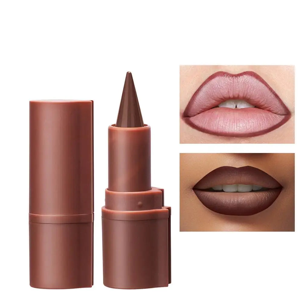 Pointed Lip Liner Slim Pencil Nude Brown Lipstick Matte Smooth Qme 06 China Mainland