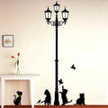 1 Home Decoration Black Cat Playing Cartoon Wallpaper Under Street Qme black