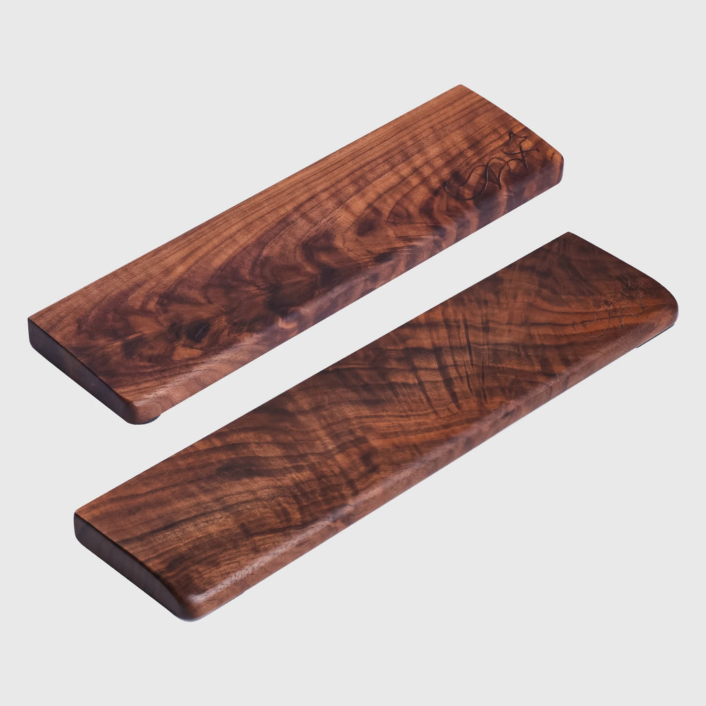 Chosfox 75 layout Black Walnut Wood Palm Wrist Rest Walnut Solid Pad Wrist Support Anti-Slip Base Mechanical Keyboard Wrist Rest Qme