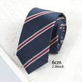 Ties Men Women JK Fashion Wholesale Navy Blue Striped Necktie Male Qme Navy Blue