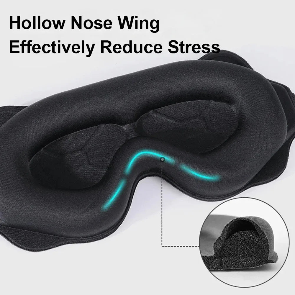 3D Sleeping Mask Block Out Light Sleep Eyes Soft Aid Eye Travel Qme