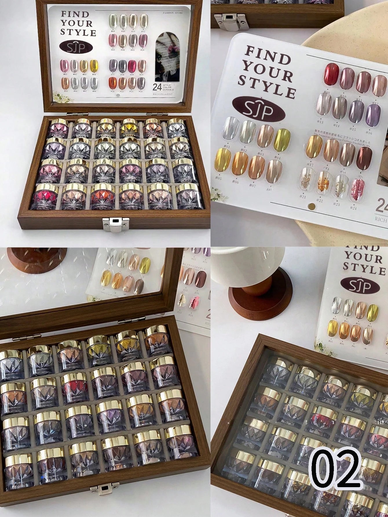 12 24 Aurora Chrome Powder Nai High-end Mirror Magic Storage Box Qme 02