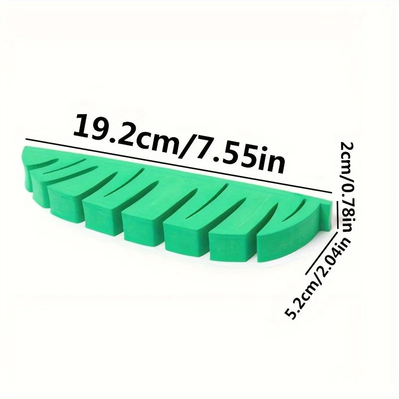1 household bathroom leaf shaped makeup brush holder, toothbrush holder, cleaning and drying rack Qme