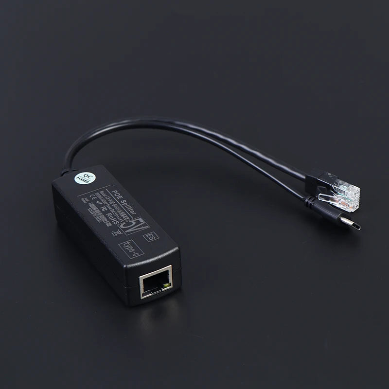 DC48V 5V Micro USB POE Splitter Connectors Adapter Cable IP Camera Qme