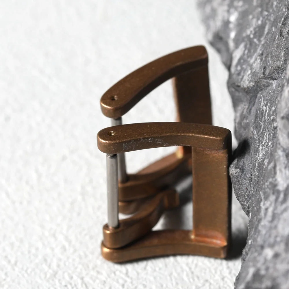 High-end Bronze Buckle 18MM 20MM Vintage Leather Rubber Strap Buckle, Pure Bronze, Vintage Style Strap Buckle Accessories Qme