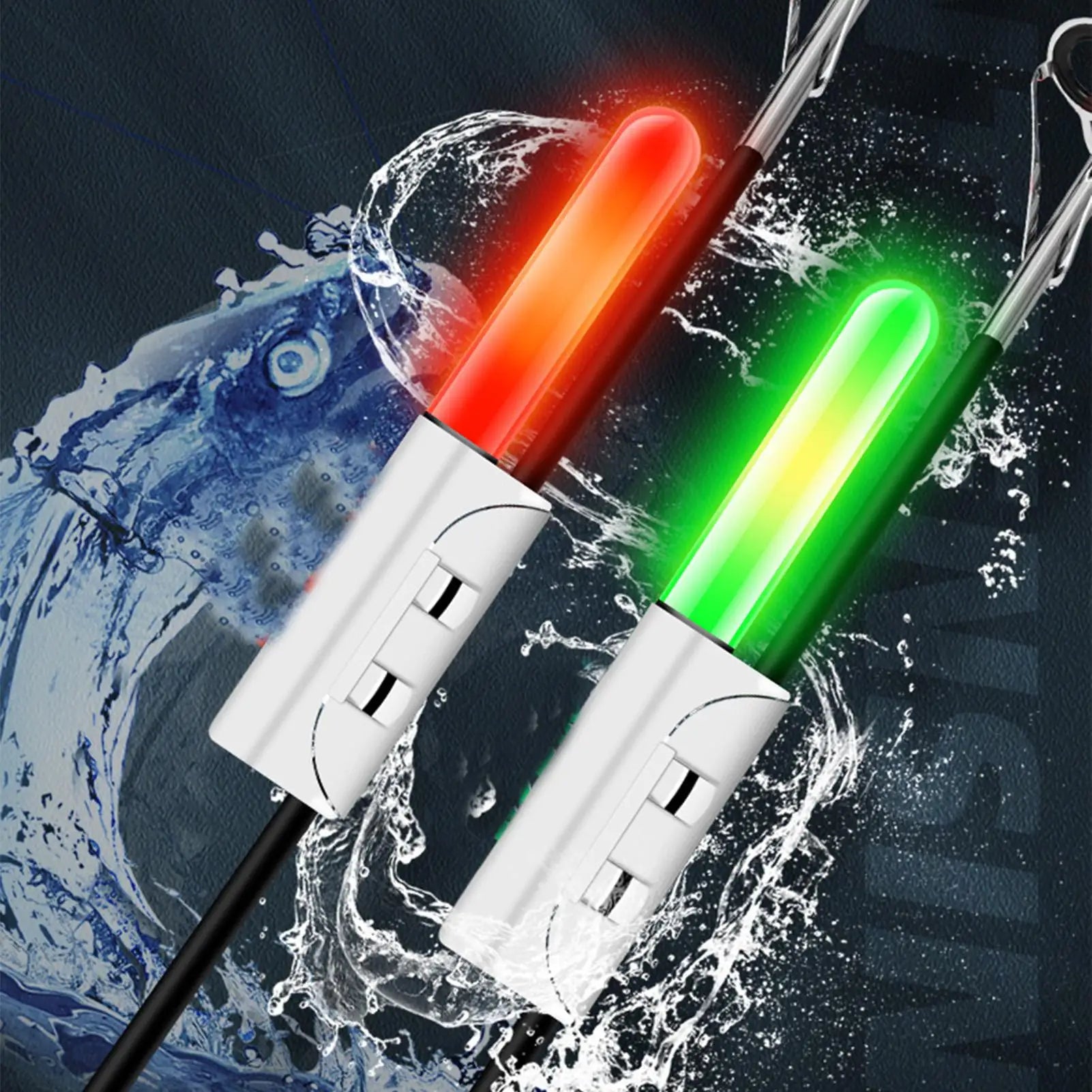 Fishing Rod Light Clip Fishing Light Stick Rod Bell USB Charge Luminous Tackle Night Bright Lamp Fish Bell Alarm Indicator Rings Qme