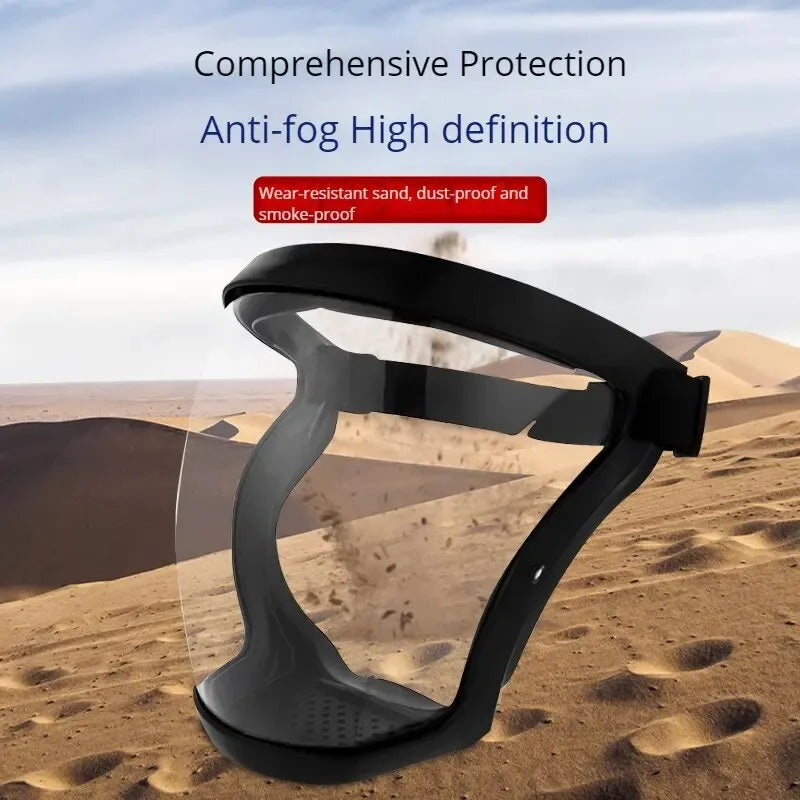 2PCS Protective Face Mask Anti-Fog Anti-Dust Anti-Splash Windproof for Pesticide Spraying Riding Industrial Welding Qme