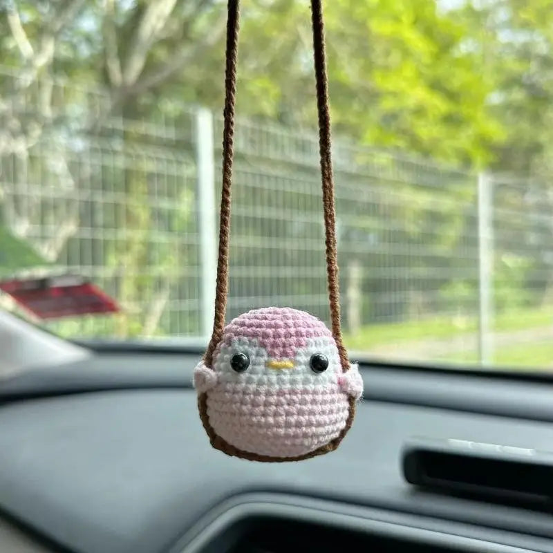 Handmade Knitted Animal Keychain Pendants Cute Frog Duck Rabbit Chick Qme A2