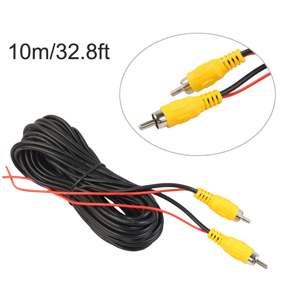 10PCS Car Camera Power Cable, Reverse Image Video Connection Line for Vehicle Rearview System Qme