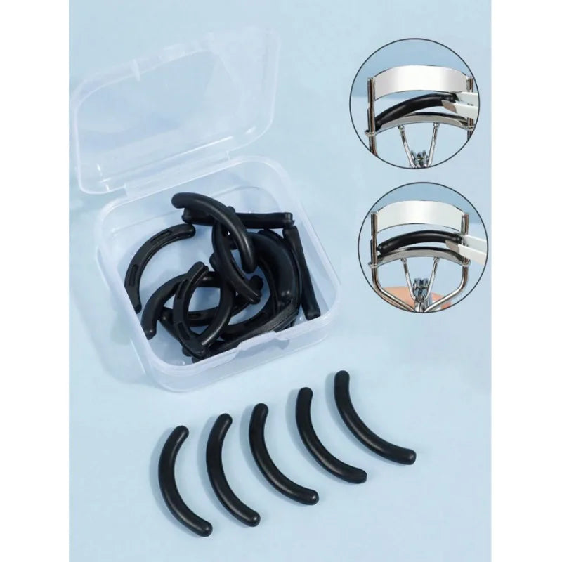 Eyelash Curler Silicone Replacement Pads Clear Storage Box Qme