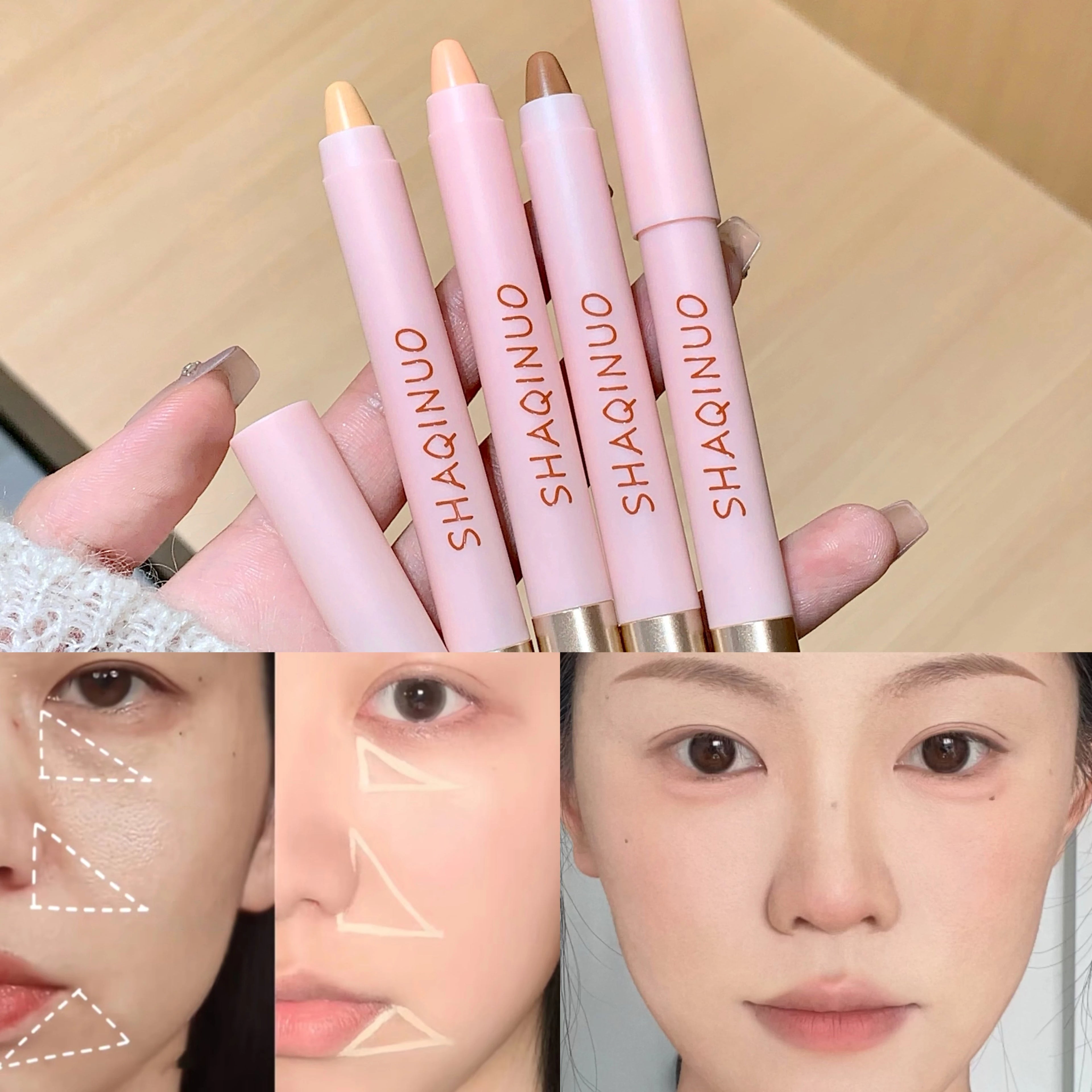 SHAQINUO Fine Three-dimensional Contour Pen Brighten Tear Hole Nose Qme