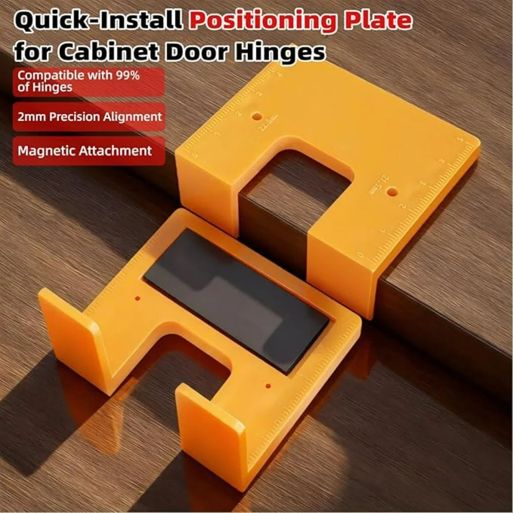 Magnetic Hinge Quick Installation Locator Cabinet Door Seam Fixing Plate for Home Woodworking Furniture Repair Accessories Qme