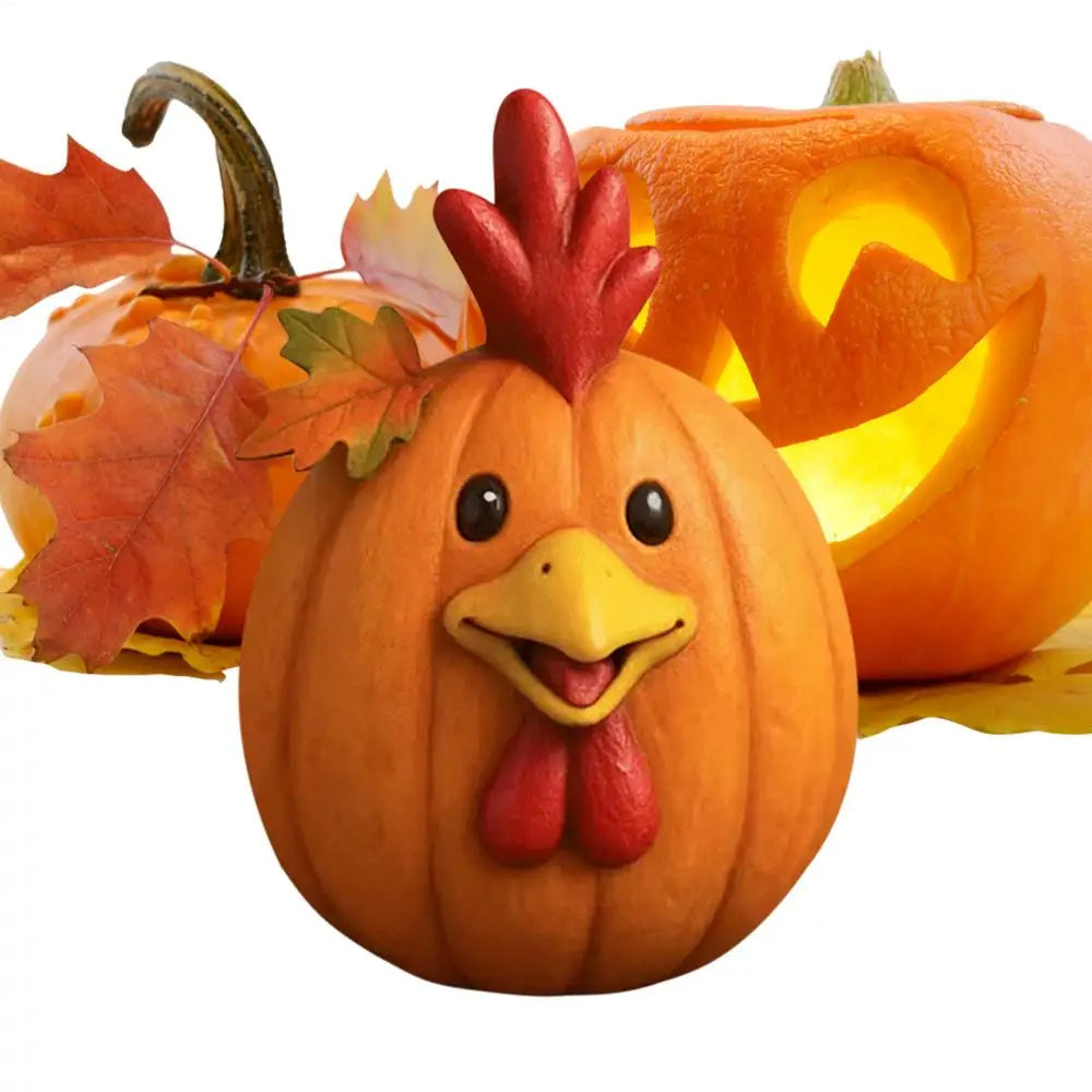 Farm Animal Pumpkin Decorations Cow Duck Sheep Chicken Desk Figurine Qme C China Mainland