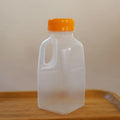 Transparent Kids Water Bottle Plastic Juice PET Milk Beverage Lid Qme Orange