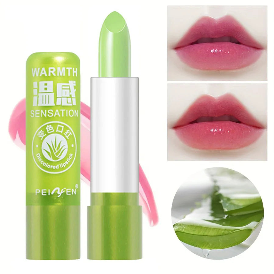 Aloe Moisturizing Lipstick Warm Discoloring Lustrous Takes Care Lip Qme