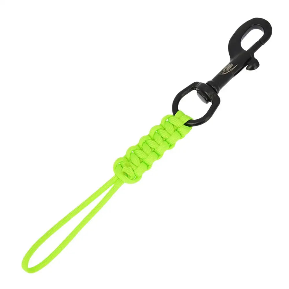 Diving Clip Lanyard Braided Portable Anti-Lost Strap Diving Ended Bolts Snap Buckle Practical Metal Clip Hook Diving Swivel Qme Green China Mainland