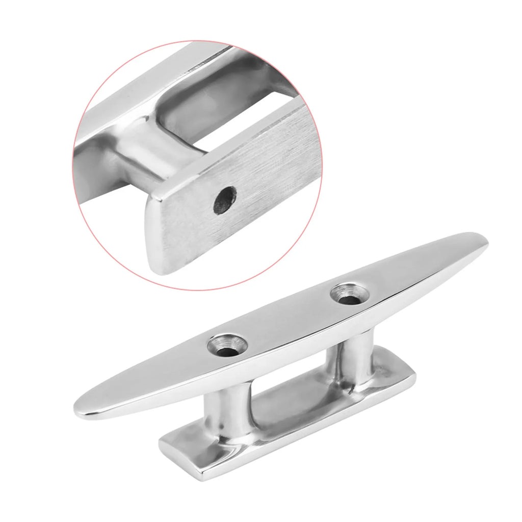 Stainless Boat Cleat 4 Inch Stainless Steel Boat Mooring Dock Deck Rope Cleat for Marine Yacht Boat Mooring Cleat Marine Cleat Qme