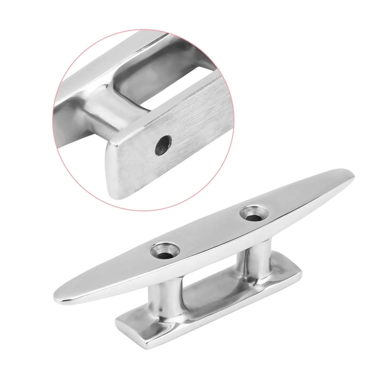 Stainless Boat Cleat 4 Inch Stainless Steel Boat Mooring Dock Deck Rope Cleat for Marine Yacht Boat Mooring Cleat Marine Cleat Qme