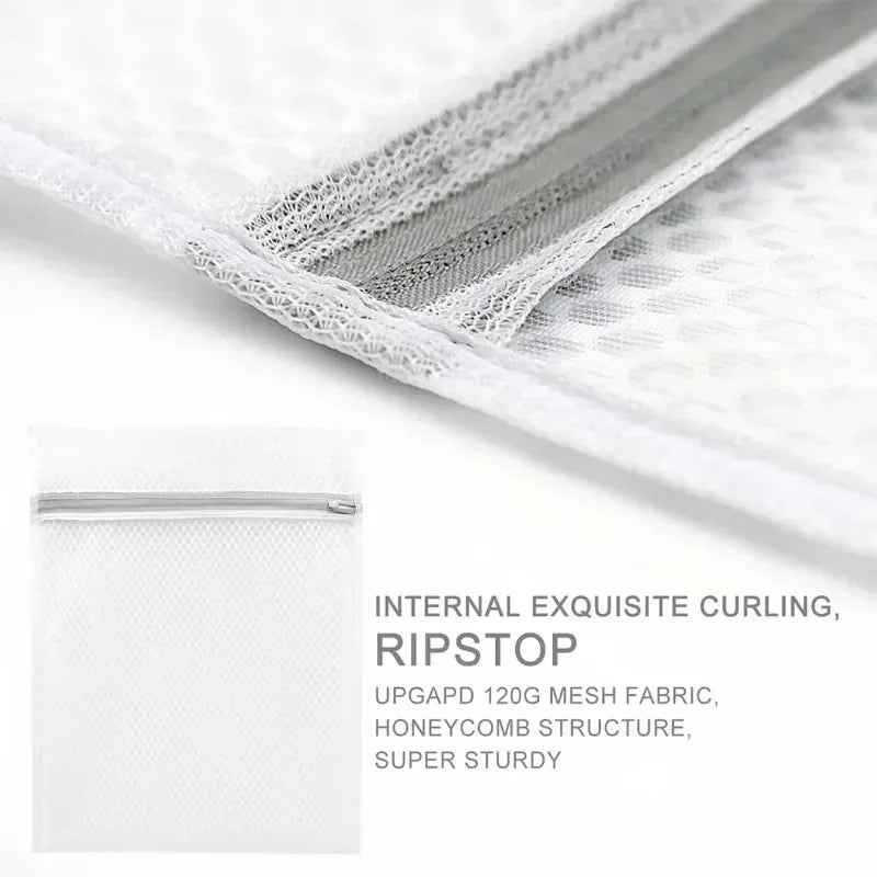 5Pcs Mesh Laundry Bags Durable Honeycomb Mesh Laundry Organizer Bags Reusable Washing Machines Bag Qme