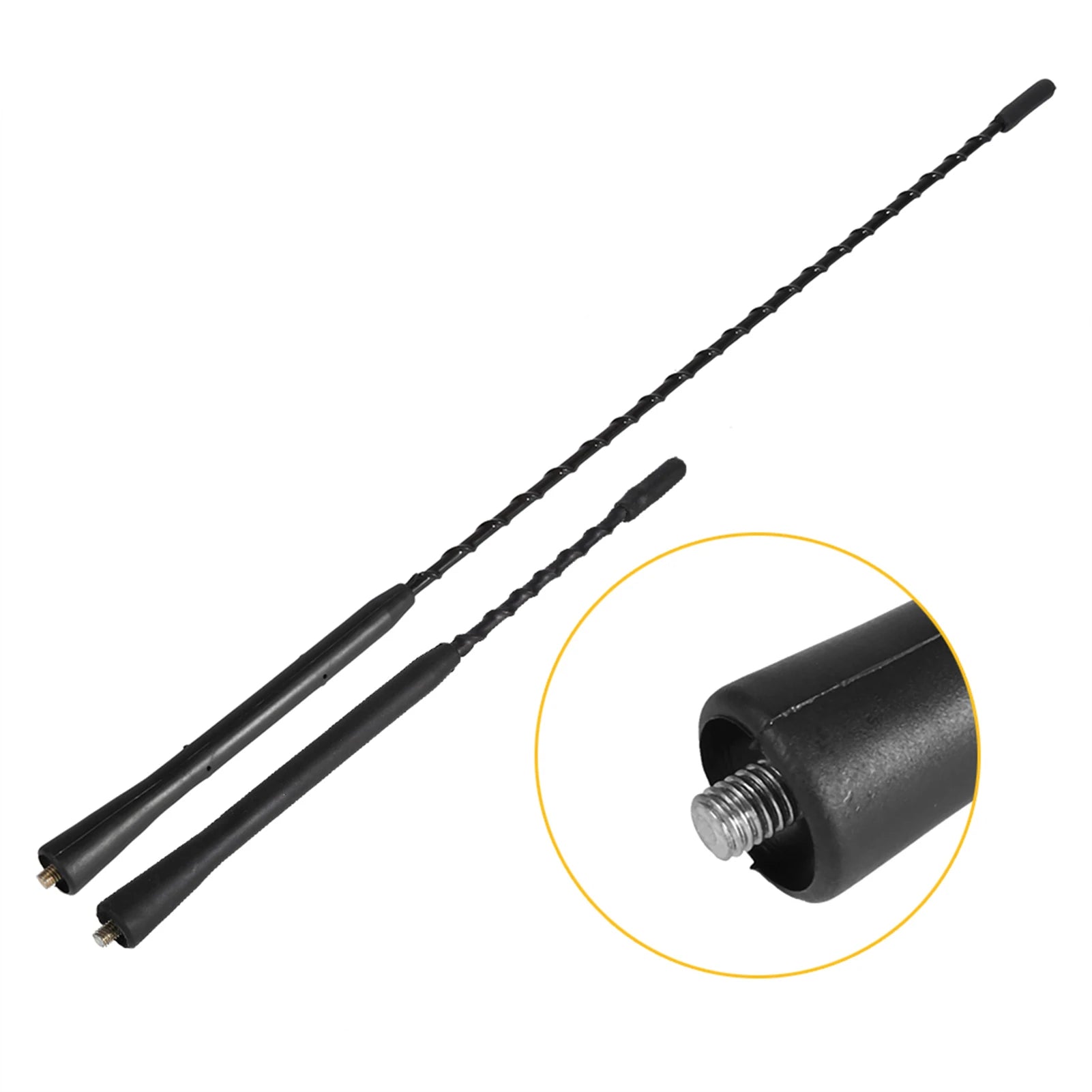 Aerial Antenna Screw on Antenna Roof Reception Antenna Car Auto Roof Mast Stereo Radio FM AM Amplified Booster Antenna Qme