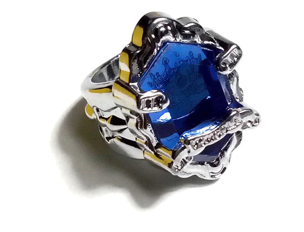 HITMAN REBORN Animation Penggli Simon Marey Hell Ring Fashion anime Jewelry Accessories Peripheral Gifts Qme Blue Diameter 19mm