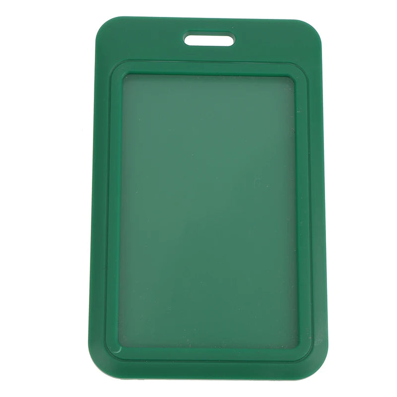 Two-sided Credit Card Cover Hard Plastic Badge Holders Slot Event Qme Green