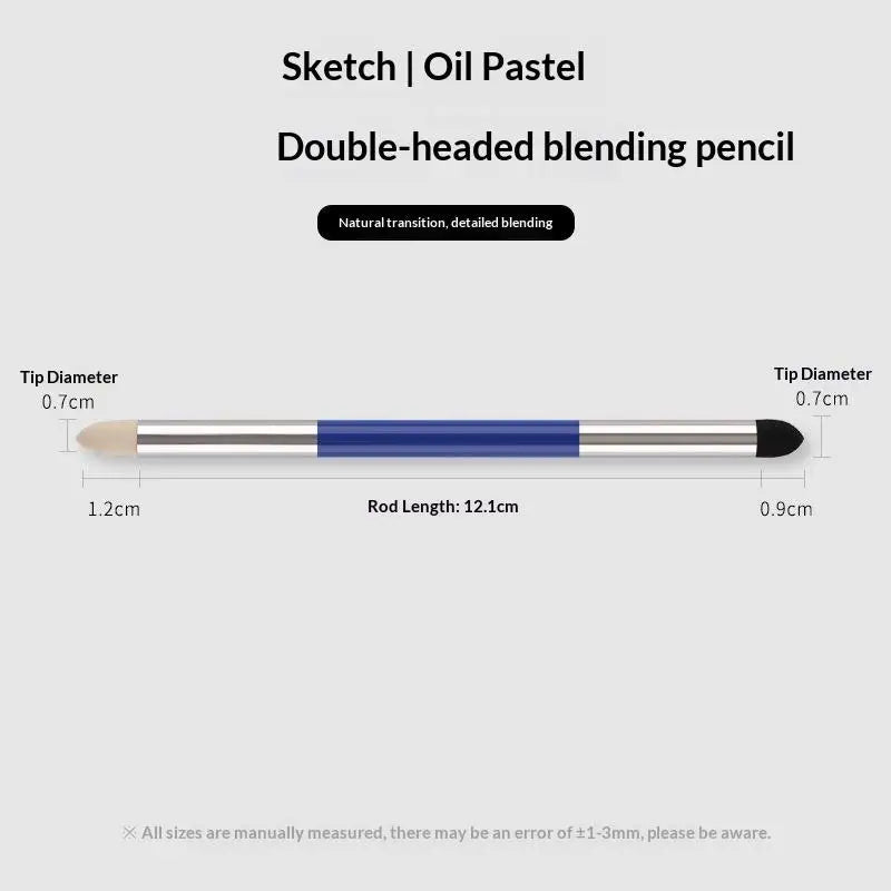 Dual Tip Art Sponge Pens Easy Coloring Pastel Stumps Non-smudge Foam Qme S Blue