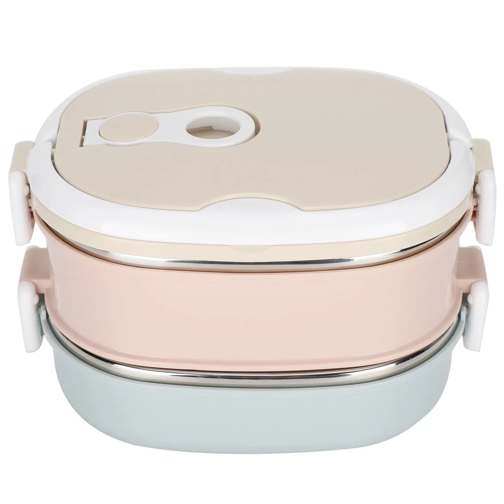 Multi Layer Lunch Box Large Capacity Portable Stainless Steel Food Lunch Container for Office Workers and Students Qme Double-layer
