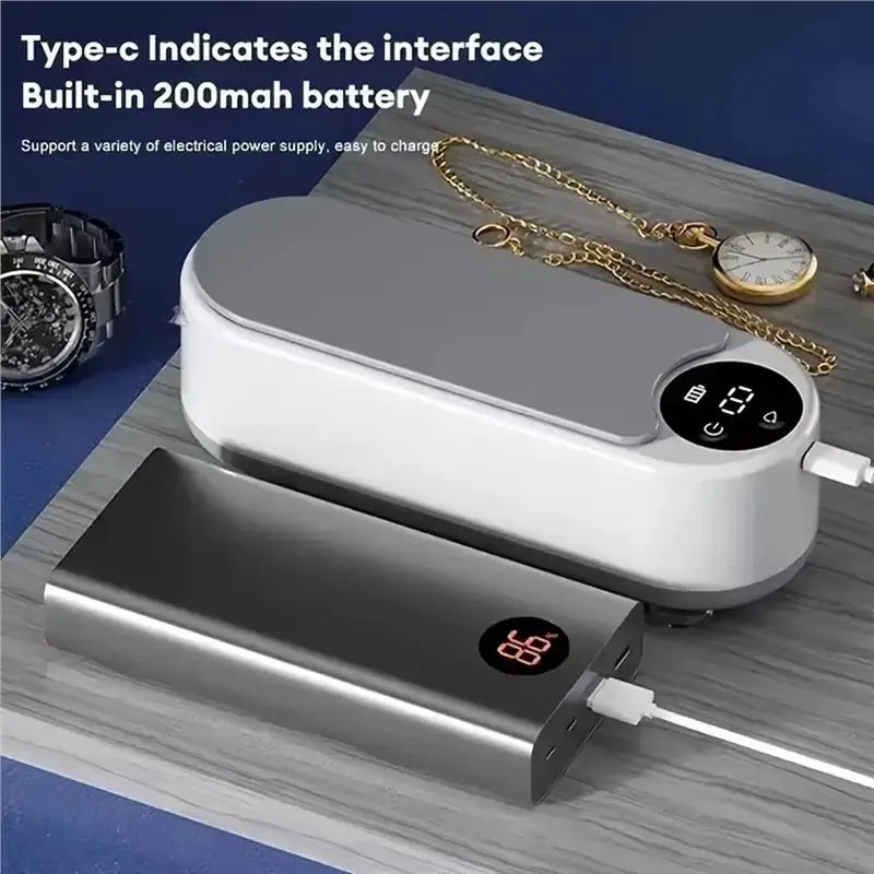 A02F-Eyeglasses Cleaning Machine Ultrahigh Frequency Full-Automatic Mouthpiece Jewelry Contact Lens Small Portable Qme