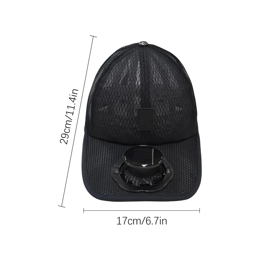 Hat With Fan Solar Powered Cooling Sun Protection With 3 Gears Summer Fan Sun Hat For Commuting Fishing Walking Hiking Camping Qme