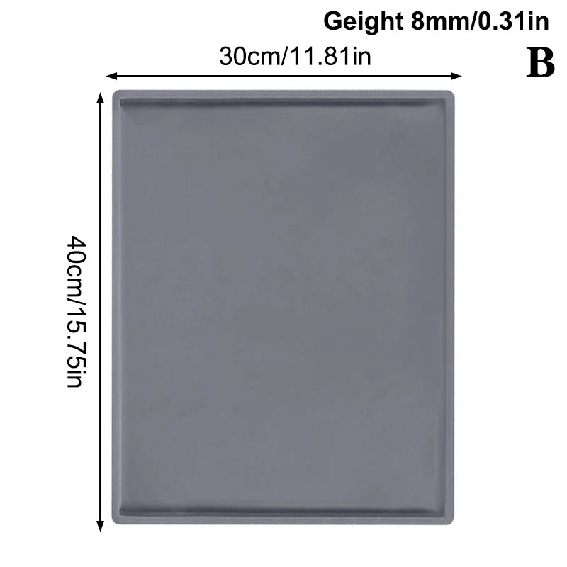 Multifunctional Silicone Cake Roll Mat Non-stick Bakeware Tray Pan Qme B Gray
