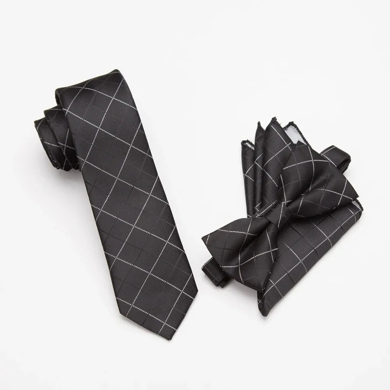 Paisley Men's Casual Bowtie Tie Skinny Polyester Necktie Pocket