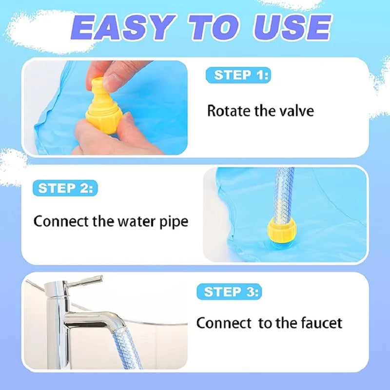 Summer Children's Play Sprinkler Mat 170CM Shark Unicorn Sprinkler Mat Children's Outdoor Interactive Fountain Toys Qme