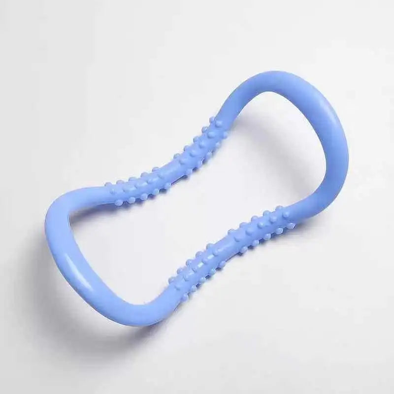 1pc Yoga Ring, Back Workout, Body Shaping, Fitness Exercise Equipment Qme Blue