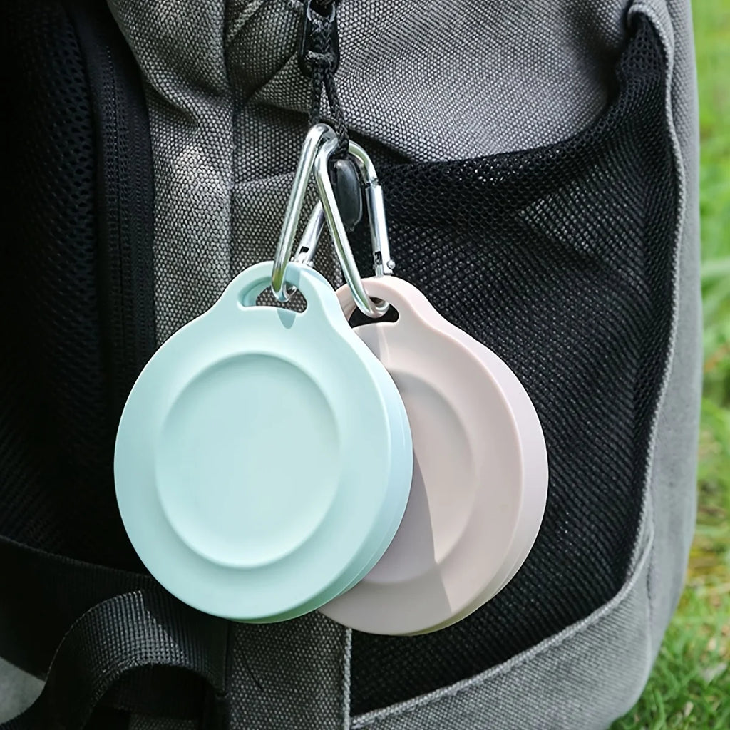 Food Grade Silicone Foldable Drinking Cup,Lightweight Portable Mug With Cover & Carabiner For Camping Travel Sports Daily Use Qme