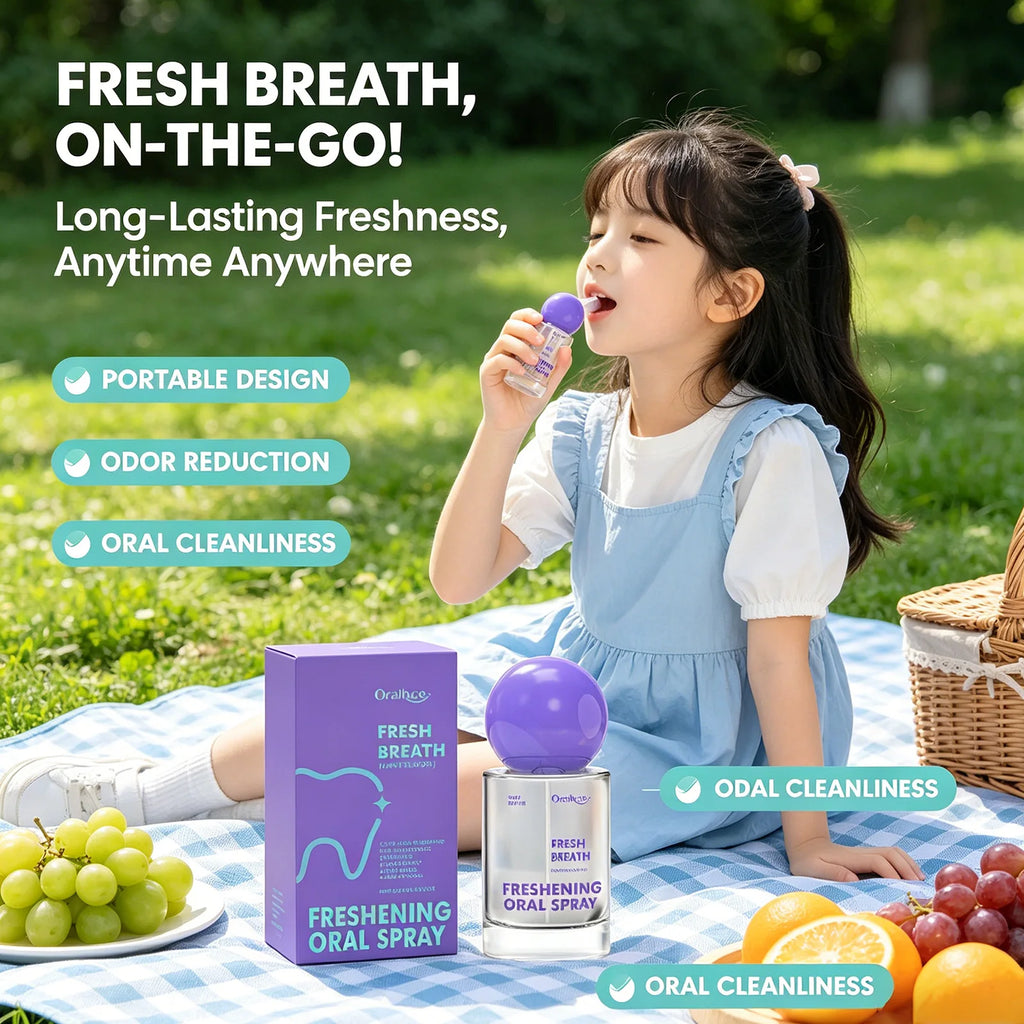 Oralhoe Oral Spray Mint Flavor Long Lasting Refreshing Boost Confidence Oral Care Products Portable Reduce Bad Breath Spray 20ml Qme