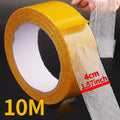 Double Sided Tape Translucent Mesh with Fiberglass Mesh High Tack Strong Adhesive for Carpet Wall Craft Qme 4cmX10M