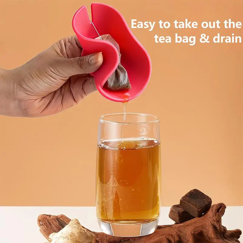 Reusable Mugs Lids Easy Use Dishwasher Safe Silicone Tea Bag Partner Qme