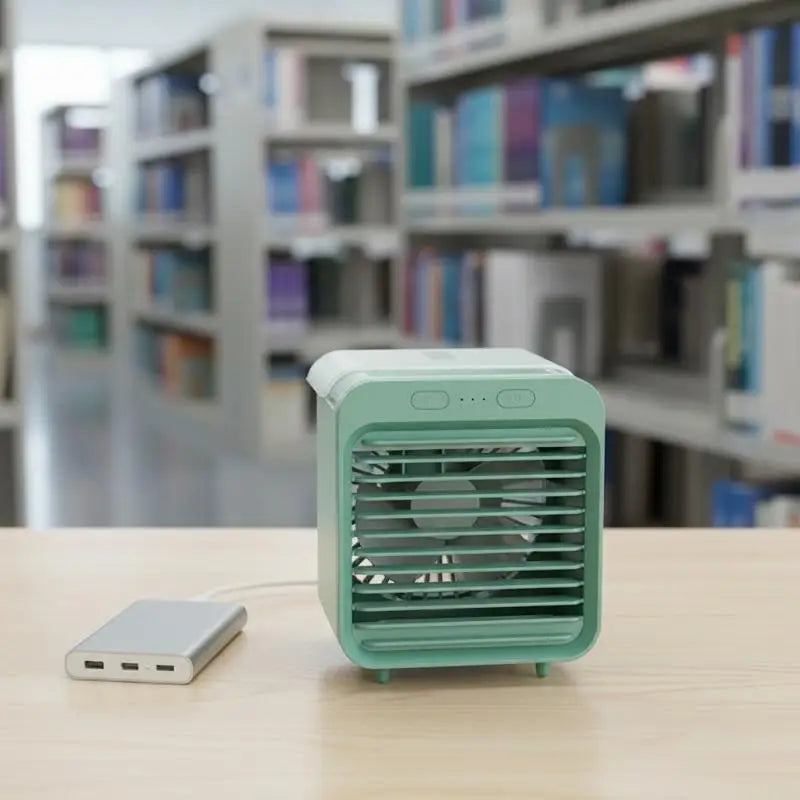 Portable USB Chargeable Mini 3 Gear Air Conditioner Cooler Fan Air Conditioner Air Cooling Office Desktop Fan Parts Qme