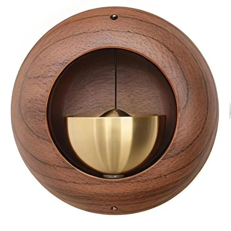 Black Walnut Wood Hanging Doorbell Wind Chimes Decor Wooden Magnetic Qme A2