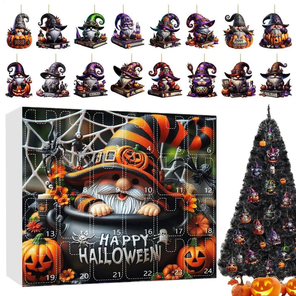 Halloween Countdown Calendar Advent 2D Acrylic Toy Figures Holiday Qme B China Mainland 24 DAYS