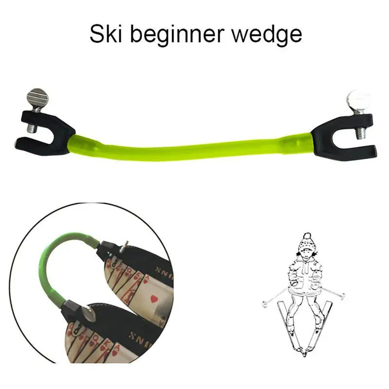 Ski Tip Connector Portable Ski Aid Cushioned Fastener Tape Strap Ski Practice Aid Easy Snow Ski Training Tools for Winter Qme