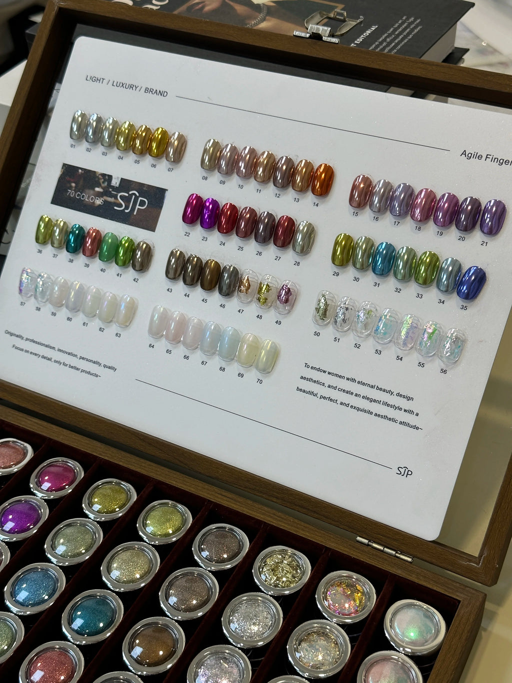 70-color Opal Pink Nail Art Includes Swatches Storage Box It Offers Qme
