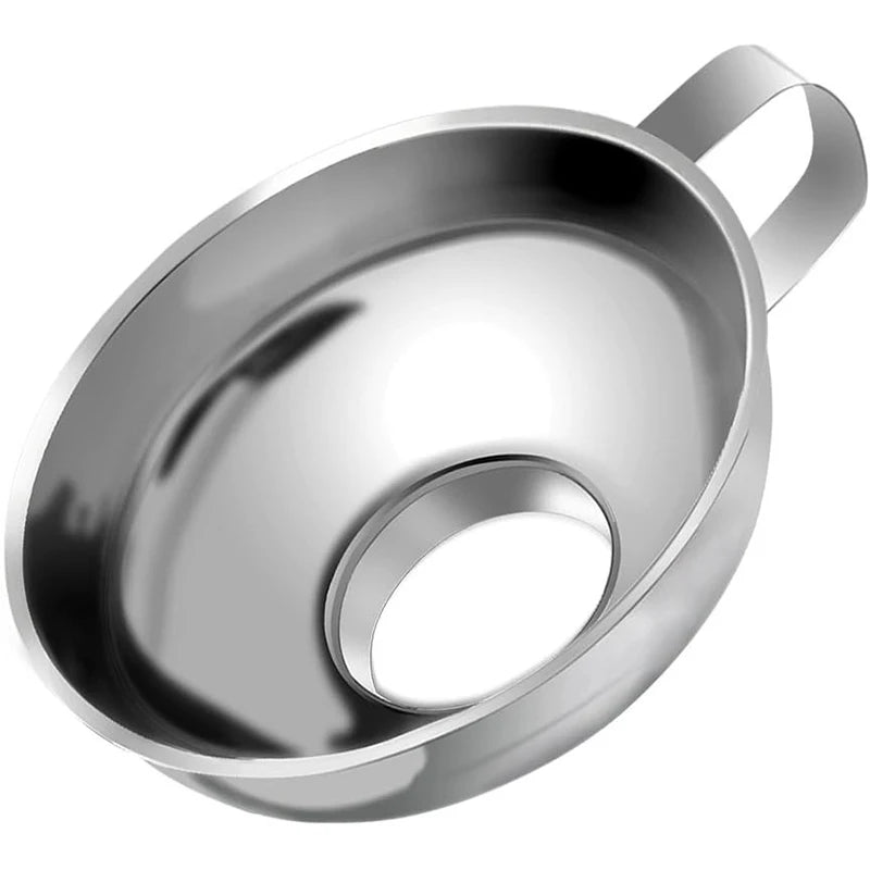 1.49" & 2.12" Funnel Tube Mason Jar Funnel with Handle Stainless Steel Canning Funnel Regular and Wide Mouth Jars Qme