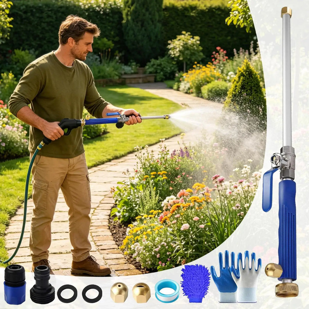 Garden Hose Nozzle Ergonomic High Pressure Water Hose Sprayer Nozzle For Watering Plants Lawn Patio Car Wash Cleaning Showering Qme China Mainland